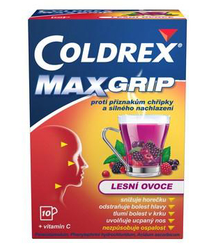 COLDREX Maxgrip Horký nápoj lesní ovoce 10ks