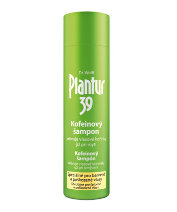 PLANTUR 39 Kofeinový šampon barvené a poškozené vlasy 250ml