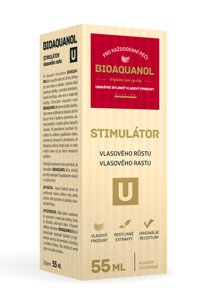 Bioaquanol U Stimulátor vlasového růstu 250ml AKCE ke 2ks kartáč ZDARMA.Platí do vyprodání zásob.