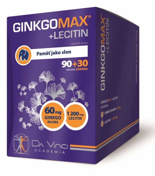GinkgoMAX + Lecitin Da Vinci Academia tob.90+30zdarma