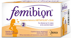 FEMIBION 400 Kyselina listová Metafolin+DHA tob.30+tbl.30