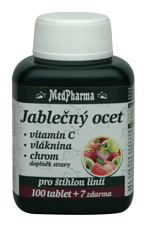 MedPharma Jablečný ocet + Vitamin C + Vláknina + Chrom +107 kapslí