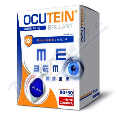 Ocutein Brillant Lutein 25mg 90+30 tobolek + dárek