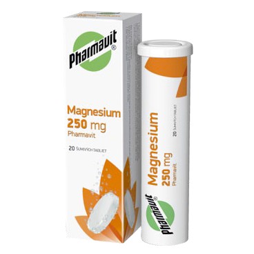 Pharmavit Magnesium 250mg 20 šumivých tablet