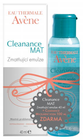 AVENE Cleanance Mat 40ml + ZDARMA Cleanance micelární voda 100ml