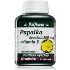 MedPharma Pupalka dvouletá 500 mg + Vitamín E 67 kapslí AKCE