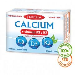 TEREZIA Calcium+vitamin D3 a K2 cps.30