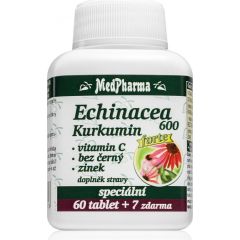 MedPharma Echinacea 600 Forte kurkumin vit. C bez černý zinek 67 tablet AKCE