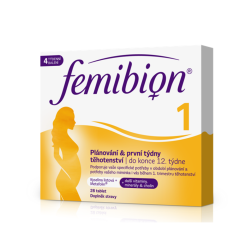 Femibion 1 Plánování a první týdny těhotenství 28 tablet + DÁREK vzorečky kosmetiky pro maminku weleda