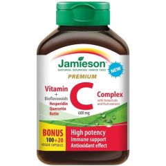 JAMIESON Vitamín C PREMIUM s bioflavonoidy 600 mg 120 tablet NOVINKA