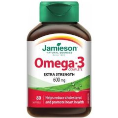 JAMIESON Omega-3 Complete 600mg 80 kapslí NOVINKA AKCE
