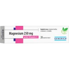 Generica Magnesium 250 mg s vitam.C tbl.eff 20 