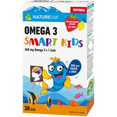 NatureVia Omega 3 Smart Kids 30 želatinových tobolek NOVINKA