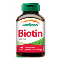 JAMIESON Biotin 250 mcg tbl.100,exp.04/2022