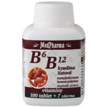 MedPharma B6+B12+kyselina listová 107 tablet